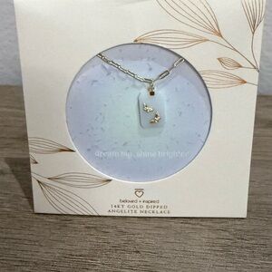 Target Gold Dipped Necklace with Angelite Pendant